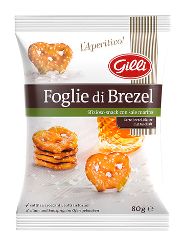 Zarte Brezel-Blätter mit Meersalz (80g)